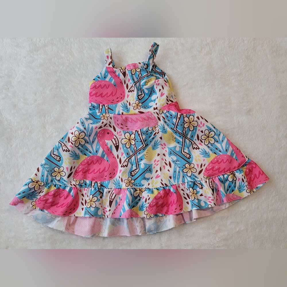 Pink Flamingo Doll Dress – Tropical Summer Outfit for 18" Dolls